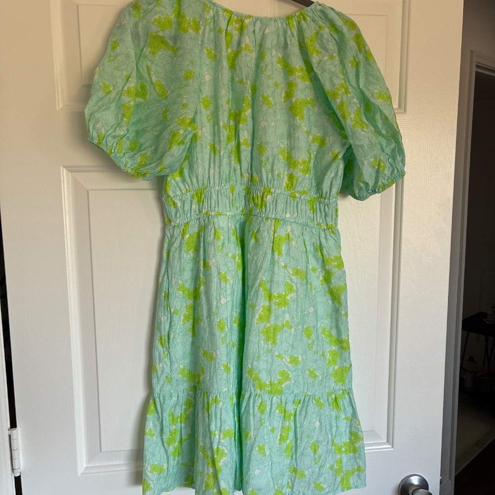 Vineyard Vines spring floral puff sleeve mini dress M - Picture 9 of 13